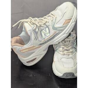 New Balance Shoes Mens 7.5 530 NB Beige White Unisex LifeStyle Casual Sneakers